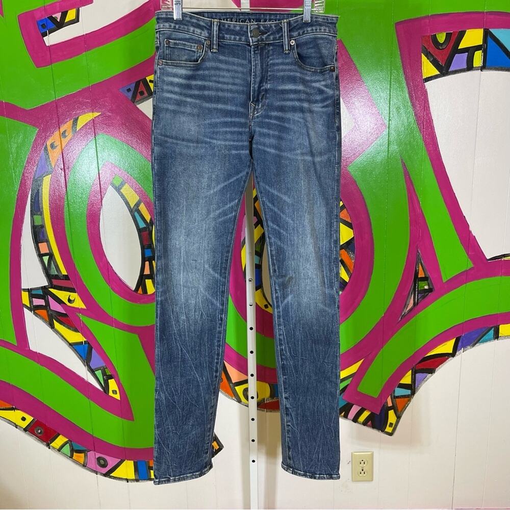 American Eagle Outfitters Jeans. Slim Leg. 32x36. Minor Stain as shown.
